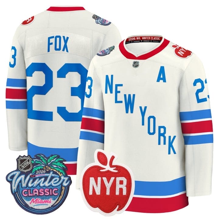 Adam Fox Jersey #23 New York Rangers 2026 Winter Classic Premium Stitched