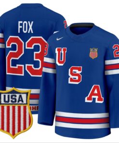 Adam Fox Jersey #23 USA Olympic 2026 Premium Hockey Stitched