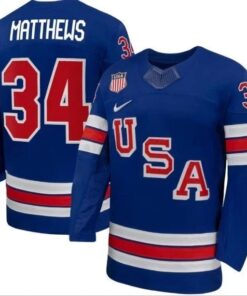 Auston Matthews Jersey Team USA Winter Olympics 2026 Hockey Premium STITCHED Blue