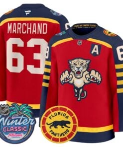 Brad Marchand Jersey #63 Florida Panthers 2026 Winter Classic Premium Stitched