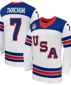 Brady Tkachuk Jersey Team USA Winter Olympics 2026 Hockey Premium STITCHED White