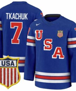 Brady Tkachuk Jersey #7 Team USA Winter Olympics 2026 Hockey Premium STITCHED Blue