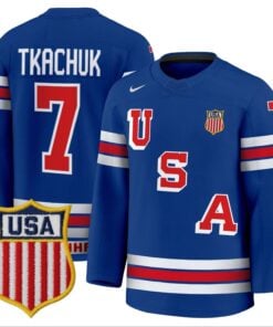 Brady Tkachuk Jersey #7 USA Olympic 2026 Premium Hockey Stitched
