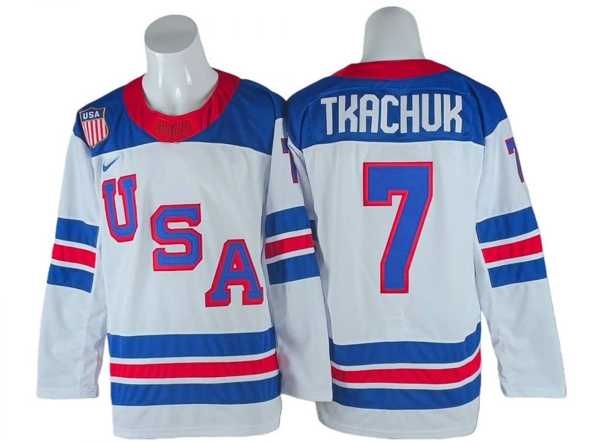 Brady Tkachuk Jersey #7 Winter Olympics Team USA 2026 Hockey Stitched - Image 2