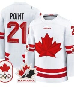 Brayden Point Jersey 21 Canada Olympic 2026 Premium Hockey All Stitched White
