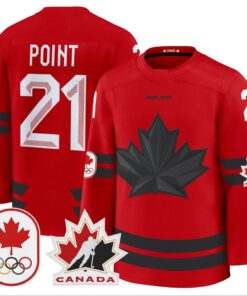 Alternative view of Brayden Point Jersey #21 Canada Olympic Premium Hockey Stitched