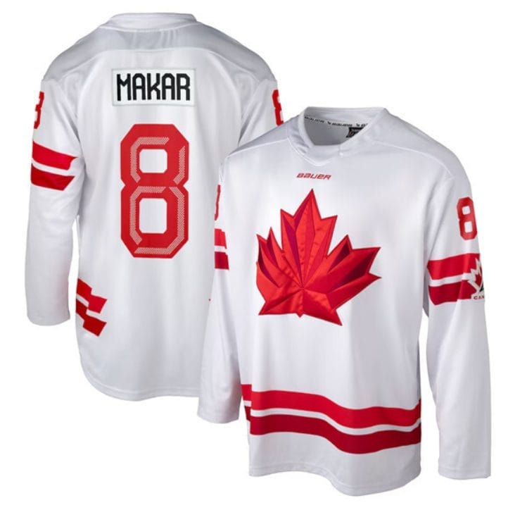 CaleMakarJersey 8TeamCanadaHockey2026WinterOlympicsStitchedWhite