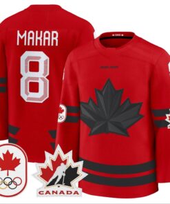 Alternative view of Cale Makar Jersey #8 Canada Olympic Premium Hockey Stitched