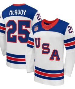 Charlie McAvoy Jersey Team USA Winter Olympics 2026 Hockey Premium STITCHED White