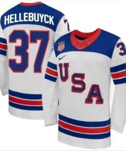 Connor Hellebuyck Jersey Team USA Winter Olympics 2026 Hockey White STITCHED