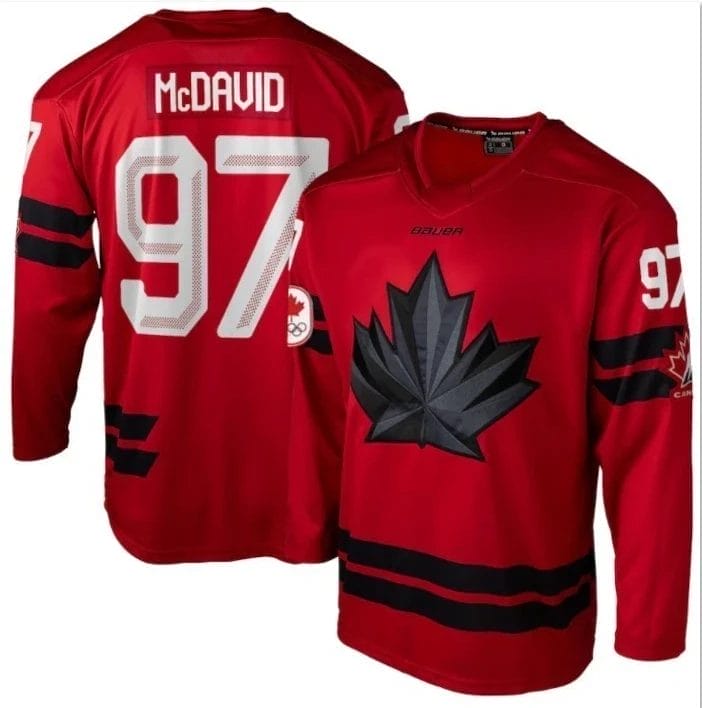 ConnorMcDavidTeamCanada2026WinterOlympicsJerseyRedAllSTITCHED