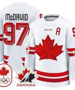 Connor McDavid Jersey 97 Canada Olympic Premium Hockey 2026 Stitched White
