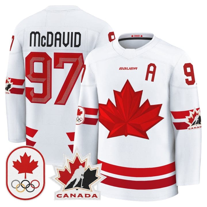 Connor McDavid Jersey #97 Canada Olympic Premium Hockey 2026 Stitched - Image 3