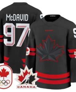 Connor McDavid Jersey #97 Canada Olympic Premium Hockey Stitched
