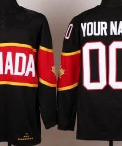 Custom Olympics Canada Jersey Name And Number 2014 Black