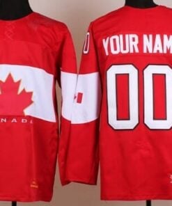 Custom Olympics Canada Jersey Name And Number 2014 Red