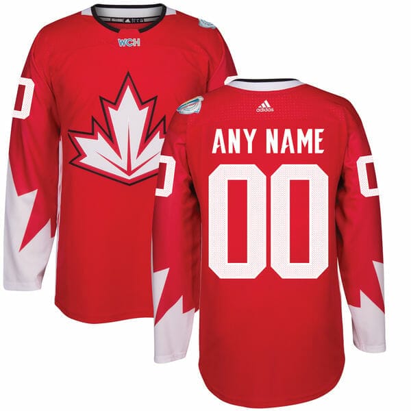 Custom Olympics Canada Jersey Name And Number 2016 Red Hockey World Cup of Hockey Premier
