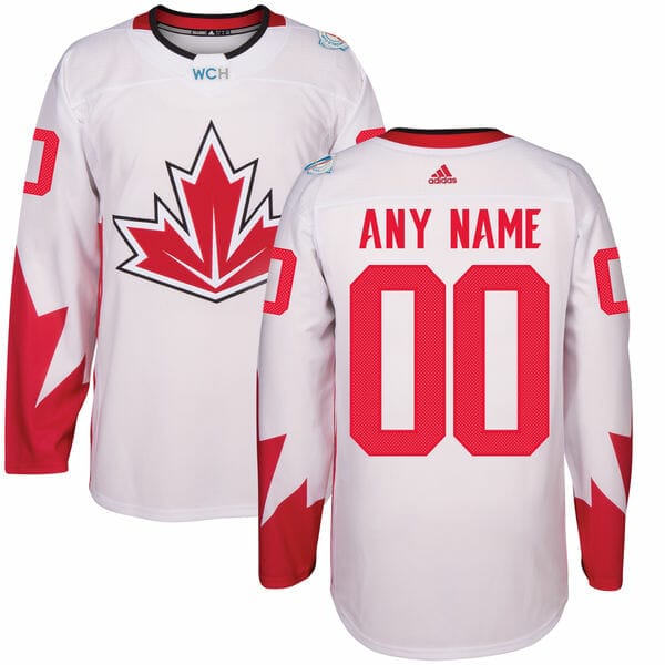 Custom Olympics Canada Jersey Name And Number 2016 White Hockey World Cup of Hockey Premier