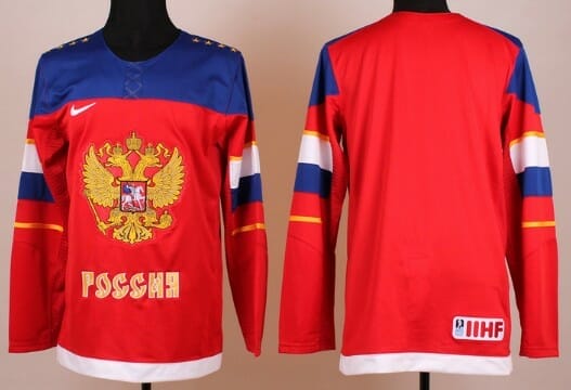 Custom Olympics Russia Jersey Name And Number 2014 Red