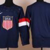 Custom Olympics USA Jersey Name And Number 2014 Navy Blue 1