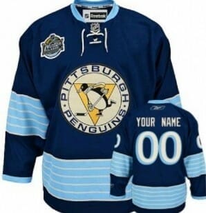 Custom Pittsburgh Penguins Jersey Name And Number 2011 Navy Blue Winter Classic
