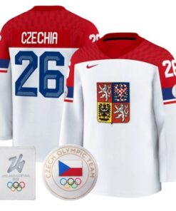 Alternative view of Czechia Jersey #26 Czechia Olympic 2026 Premium Hockey All Stitched
