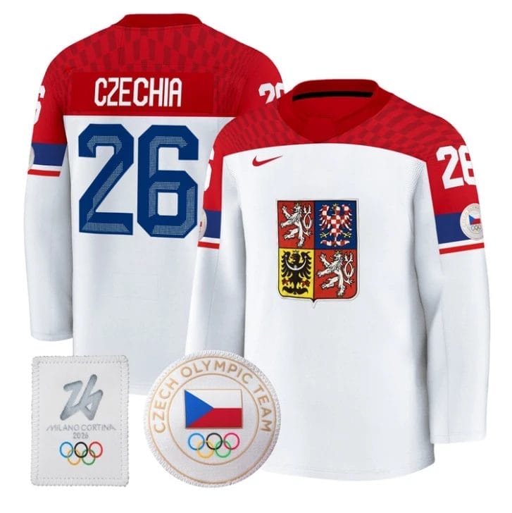 Czechia Jersey #26 Czechia Olympic 2026 Premium Hockey All Stitched - Image 2