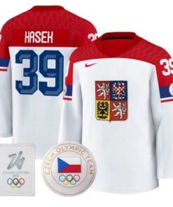 Alternative view of Dominik Hasek Jersey #39 Czechia Olympic 2026 Premium Hockey All Stitched