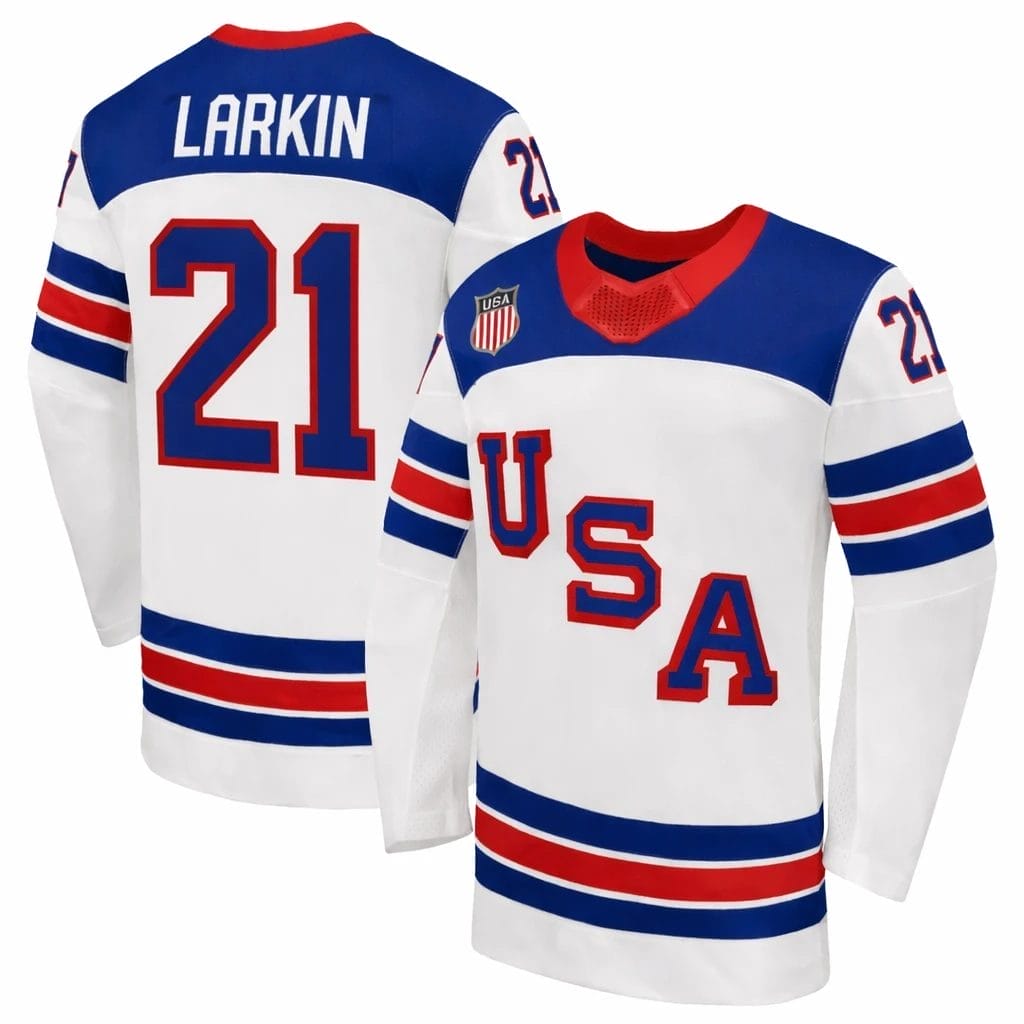 Dylan Larkin Jersey Team USA Winter Olympics 2026 Hockey Premium STITCHED - Image 2