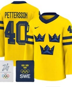 Elias Pettersson Jersey #40 Sweden Olympic 2026 Premium All Stitched