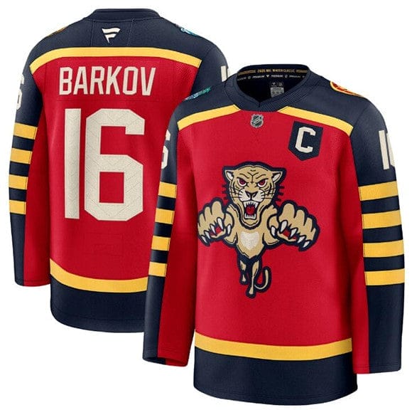 FloridaPanthers 16AleksanderBarkovJerseyRed2026WinterClassicStitched