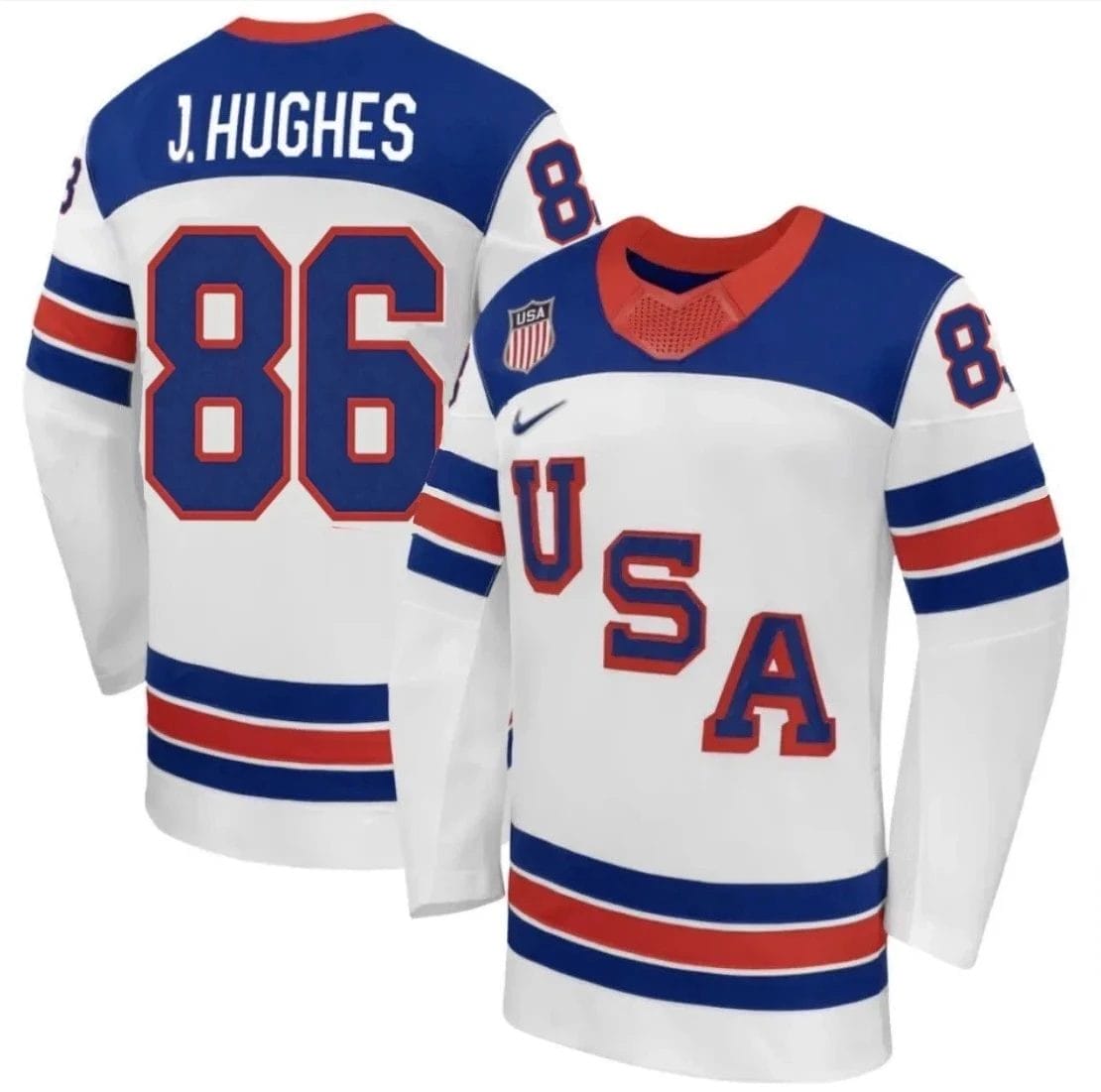JackHughesJerseyTeamUSAWinterOlympics2026HockeyPremiumSTITCHED