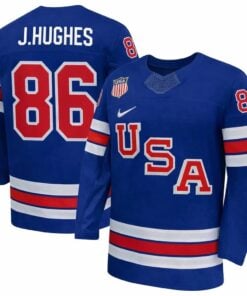 Jack Hughes Jersey Team USA Winter Olympics 2026 Hockey Premium STITCHED Blue