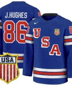 Jack Hughes Jersey #86 Team USA Winter Olympics 2026 Hockey Premium STITCHED Blue