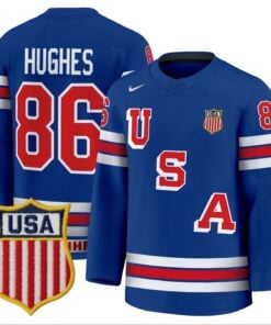 Jack Hughes Jersey #86 USA Olympic 2026 Premium Hockey Stitched