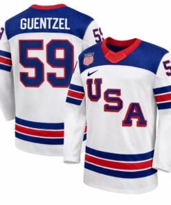 Alternative view of Jake Guentzel Jersey Team USA Winter Olympics 2026 Hockey Premium STITCHED