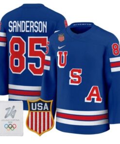 Jake Sanderson Jersey #85 USA Olympic 2026 Premium Hockey All Stitched