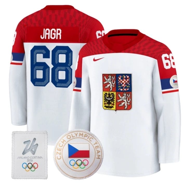 Jaromir Jagr Jersey #68 Czechia Olympic 2026 Premium Hockey All Stitched - Image 2