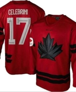 Macklin Celebrini Team Canada 2026 Winter Olympics Jersey Red STITCHED