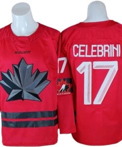 Alternative view of Macklin Celebrini Jersey #17 Winter Olympics Team Canada 2026 Stitched