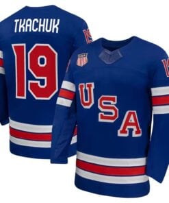 Matthew Tkchuk Jersey Team USA Winter Olympics 2026 Hockey Premium STITCHED Blue
