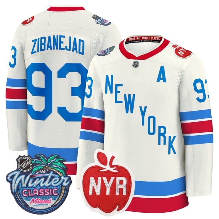 Mika Zibanejad Jersey #93 New York Rangers 2026 Winter Classic Premium Stitched