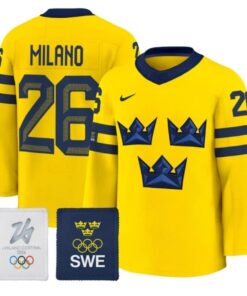 Milano Jersey #26 Sweden Olympic 2026 Premium Hockey All Stitched