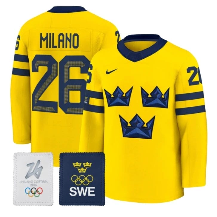 Milano Jersey #26 Sweden Olympic 2026 Premium Hockey All Stitched