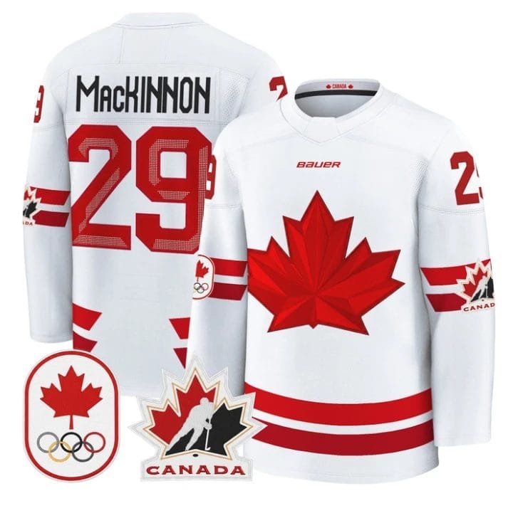 Nathan MacKinnon Jersey #29 Canada Olympic 2026 Premium Hockey Stitched - Image 3