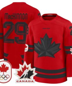 Alternative view of Nathan MacKinnon Jersey #29 Canada Olympic Premium Hockey 2026 Stitched