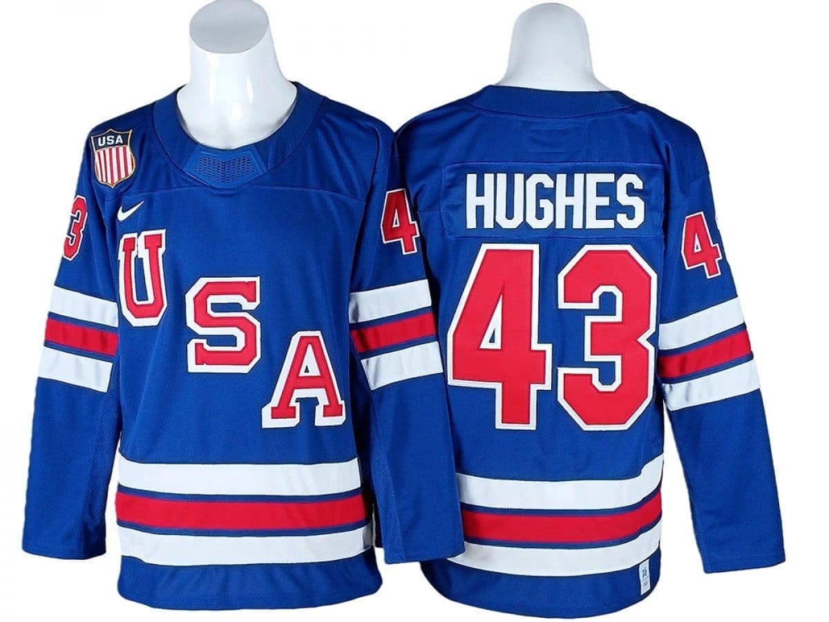 Quinn Hughes Jersey #43 Winter Olympics Team USA 2026 Hockey Stitched
