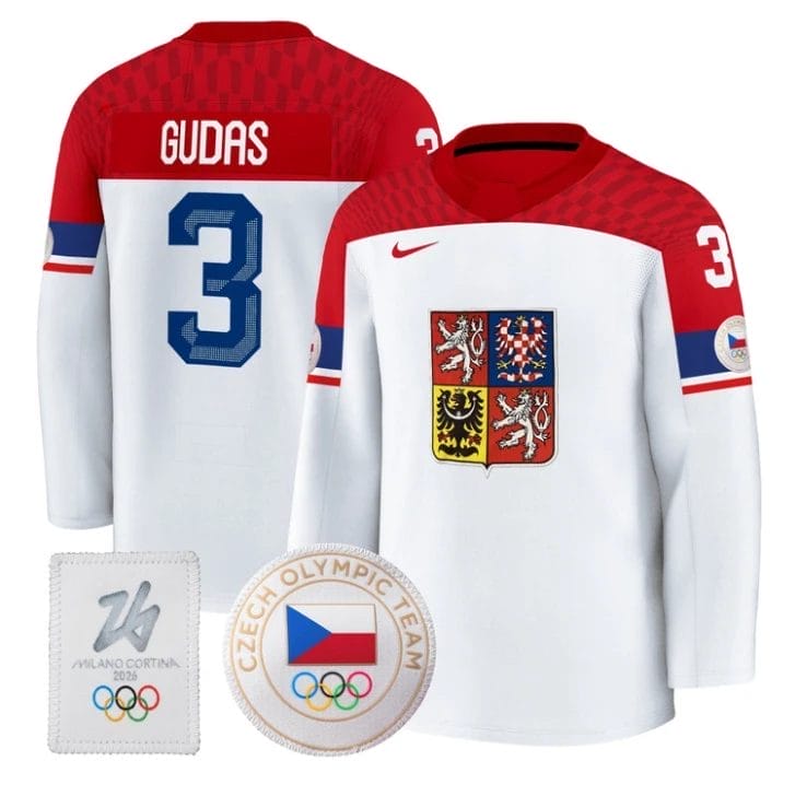 Radko Gudas Jersey #3 Czechia Olympic 2026 Premium Hockey All Stitched - Image 2