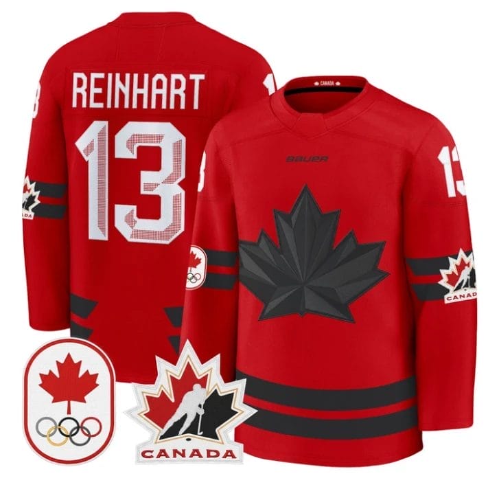 Sam Reinhart Jersey #13 Canada Olympic 2026 Premium Hockey All Stitched - Image 2