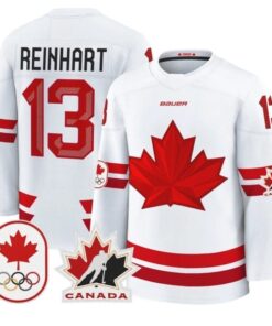 Sam Reinhart Jersey 13 Canada Olympic 2026 Premium Hockey All Stitched White